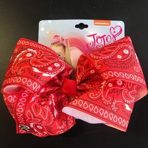 Red bandanna JoJo bow